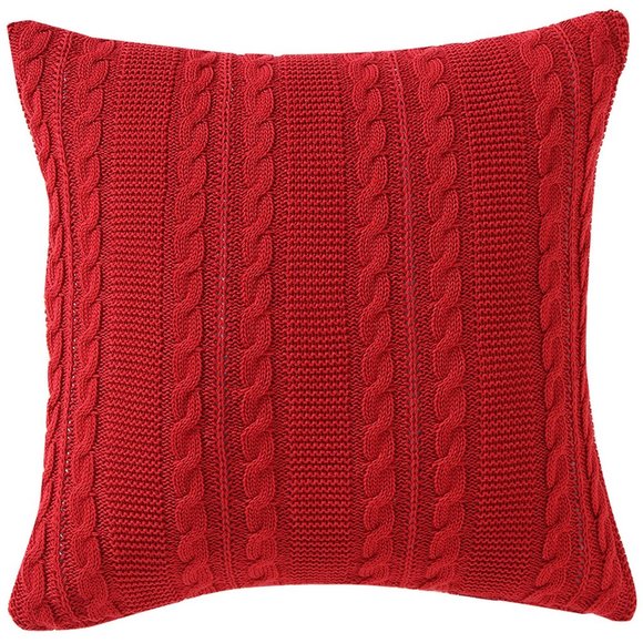 *PILLOW CLEARANCE*  VCNY Home 18 X 18 Red Cotton Throw Pillow - Picture 1 of 1